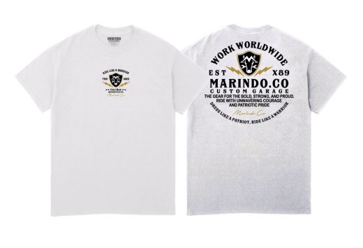 Marindo Leather T-shirt "Work Worldwide"